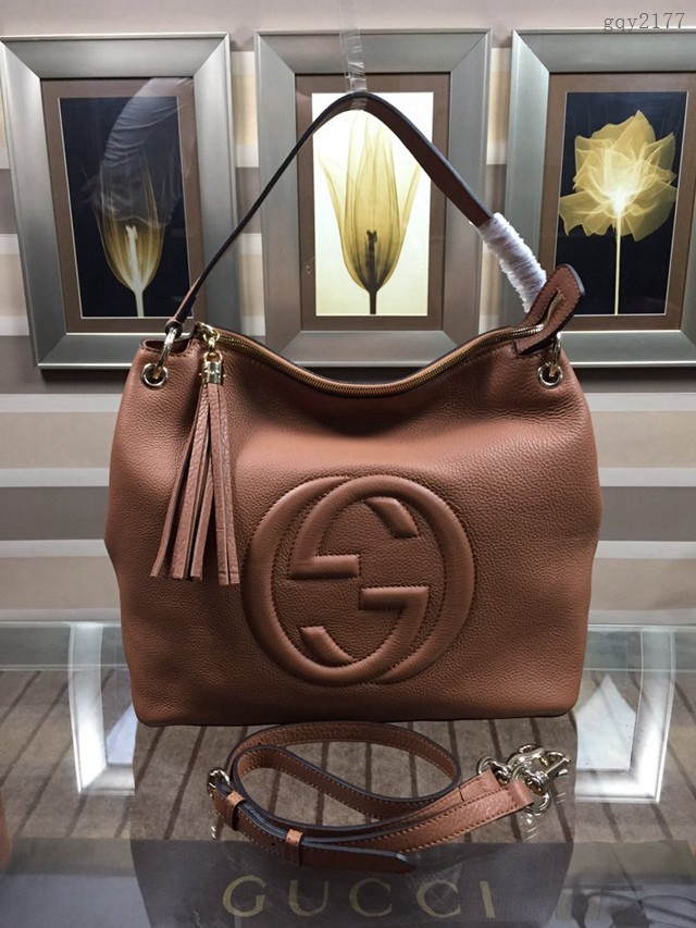 Gucci高仿專櫃女包 408825 古馳雙G大logo單肩手提女包 Gucci黑色全皮女士肩背包  gqy2177