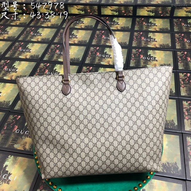 Gucci經典款女包 547978 古馳Ophidia系列 大號GG購物袋 Gucci托特包  gqy2591