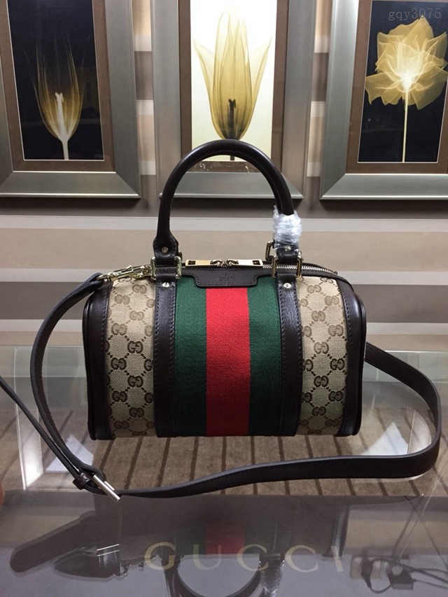 Gucci高仿專櫃女包 269876 古馳GUCCI女款波士頓圓筒手提包 Gucci經典手袋  gqy3075