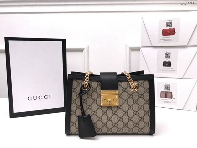 Gucci經典款女包 498156 古馳adlock鏈條包小號gucci肩背包 Gucci休閒復古女包  gqy3593