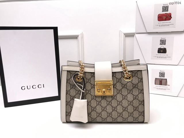 Gucci經典款女包 498156 古馳adlock鏈條包小號gucci肩背包 Gucci休閒復古女包  gqy3594