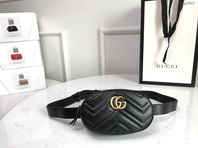 Gucci腰包 476434 GUCCI古馳GG Marmont系列 DSVRT Gucci原廠皮女士腰包  gqy3623