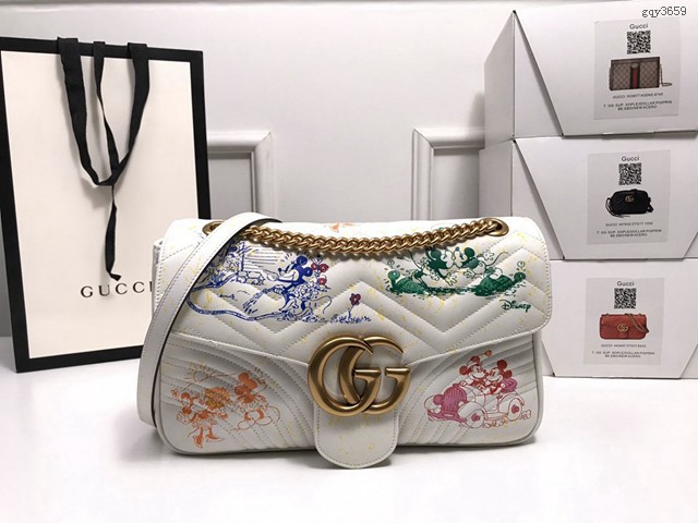 Gucci經典款女包 443496 古馳GG Marmont系列 經典米奇系列 Gucci鏈條單肩斜挎包  gqy3659