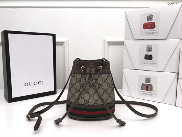 Gucci經典款女包 550620 古馳Mini水桶包 Gucci女士肩背包  gqy3677