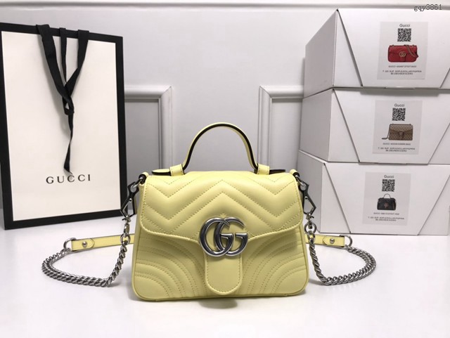 Gucci高仿專櫃女包 547260 古馳GG Marmont 2020早秋系列馬卡龍新色 Gucci手提女包  gqy3861