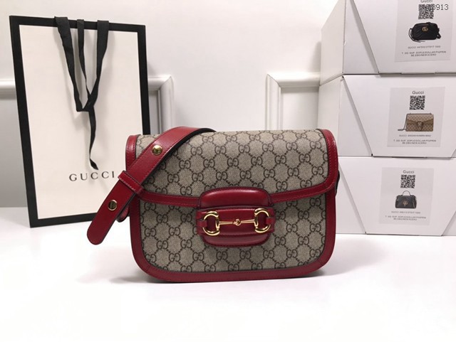 Gucci經典款女包 602204 古馳1955 Horsebit Bag 經典馬銜扣 Gucci爆款女士單肩斜挎包  gqy3913