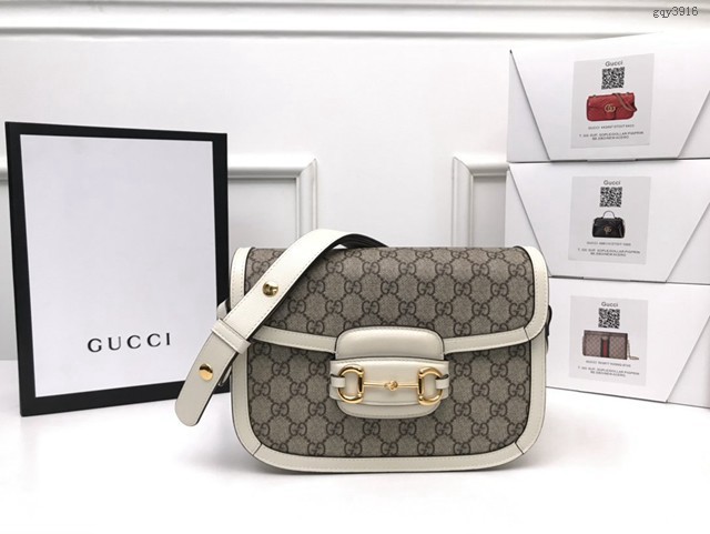 Gucci經典款女包 602204 古馳1955 Horsebit Bag 經典馬銜扣 Gucci爆款女士單肩斜挎包  gqy3916