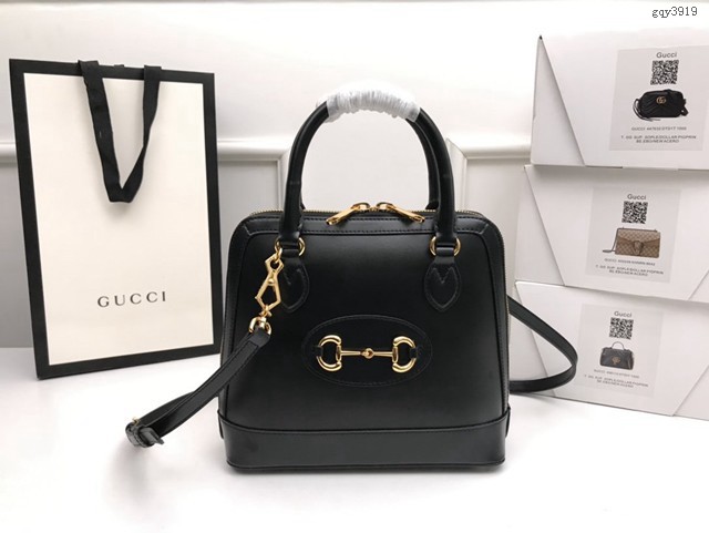 Gucci高仿專櫃女包 621220 古馳GG1955馬銜扣款型 Gucci小號手提包 Gucci全皮手拎女包  gqy3919