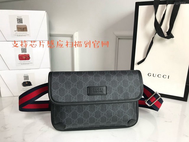 Gucci腰包 598113 古馳GUCCI新款腰包系列 晶片版 古奇虎頭腰包 男女同款  gqy3956