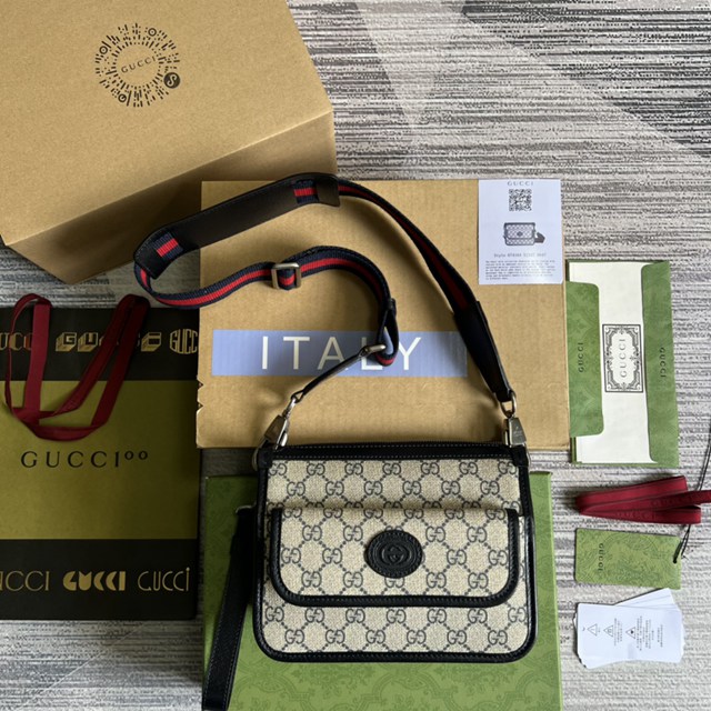 Gucci專櫃新款迷你手袋 古馳Gucci meo vintage斜挎包674164 gqy4014