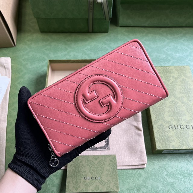 gucci專櫃新款原廠皮拉鏈長錢夾 古馳Gucci Blondie系列全拉鏈錢包 jcp1173