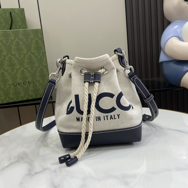 gucci專櫃2024早春系列帆布手提袋 古馳飾Gucci印花迷你肩背包 jcp1615