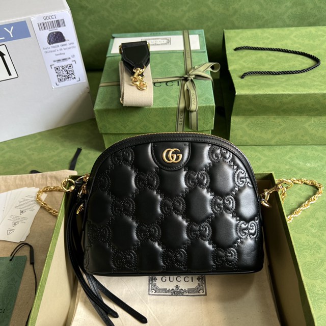 gucci專櫃新款鏈條斜挎女包 古馳原廠皮matelassé皮革單肩包 jcp1909