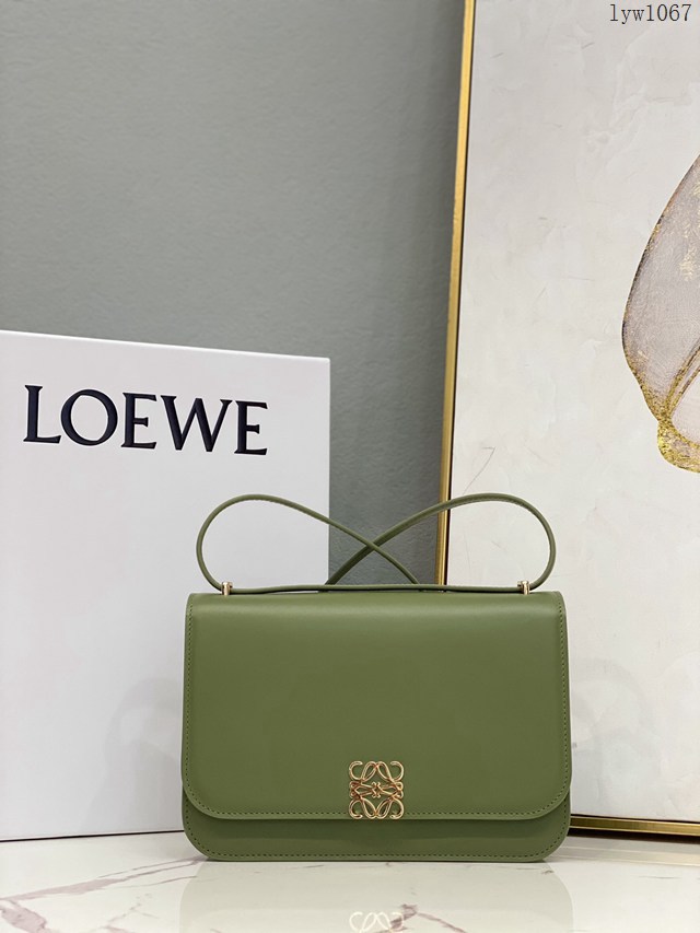 Loewe專櫃2022全新Goya系列中號手袋 羅意威爆款純色全皮肩背斜挎女包 lyw1067