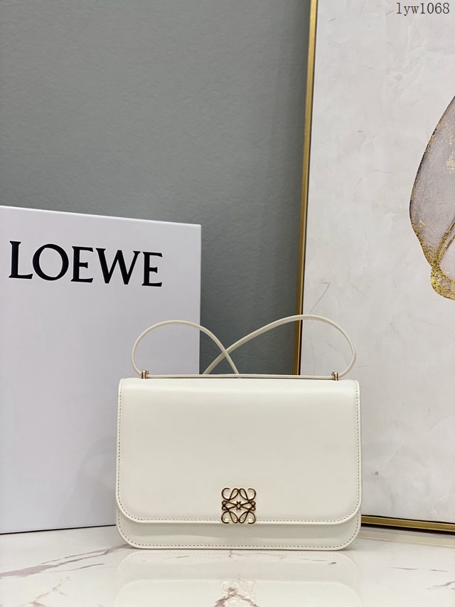 Loewe專櫃2022全新Goya系列中號手袋 羅意威爆款純色全皮肩背斜挎女包 lyw1068