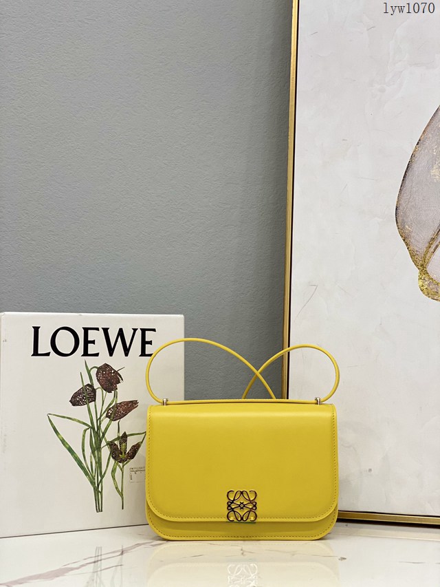 Loewe專櫃2022全新Goya系列小號手袋 羅意威爆款純色全皮肩背斜挎女包 lyw1070