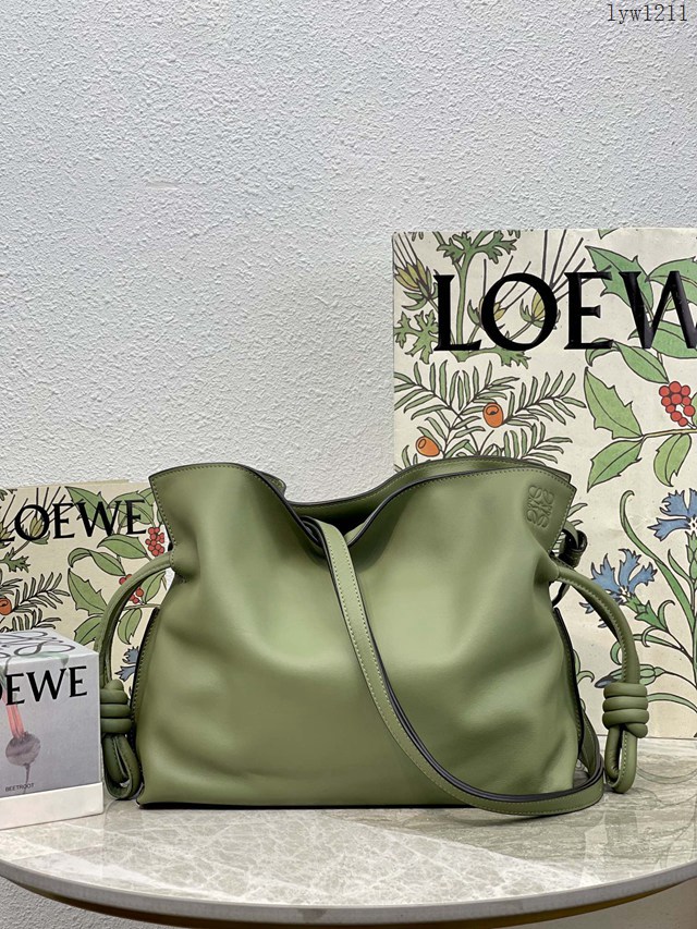 Loewe專櫃2022新款小牛皮肩背女包 羅意威Flamenco clutch系列升級版福袋大號 10856 lyw1211