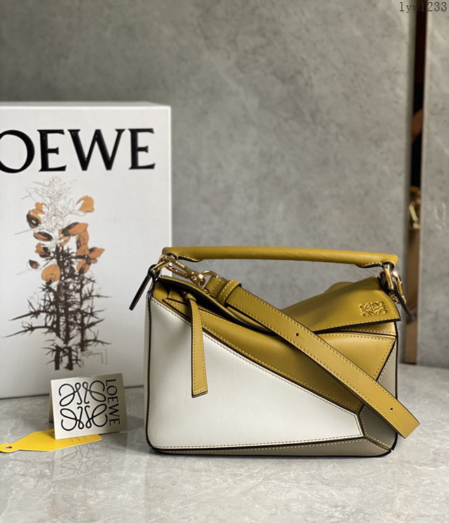 Loewe羅意威Puzzle女款系列拼色小號手提肩背包 lyw1233