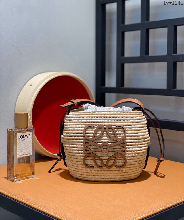 Loewe專櫃新款羅意威草編包夏日限定Basket小蜂巢燈籠包10933 lyw1241