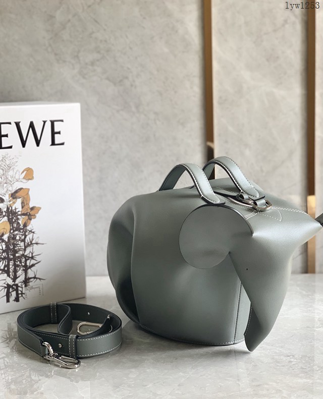 Loewe專櫃款羅意威走秀款大大大象包棕色全皮手拎單肩斜挎女包 10167 lyw1253