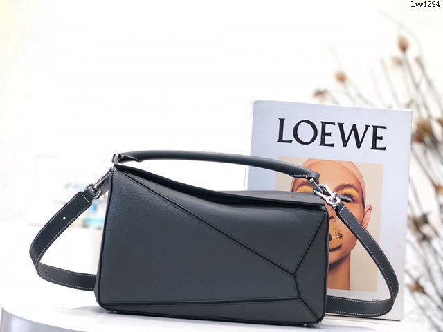 Loewe專櫃羅意威女款Puzzle系列中號拼色純色手提手拎單肩斜挎包 10171 lyw1294