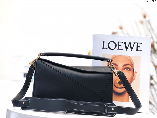 Loewe專櫃羅意威女款Puzzle系列中號拼色純色手提手拎單肩斜挎包 10171 lyw1296