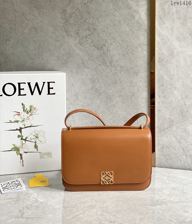 Loewe專櫃全新Goya系列中號肩背包 羅意威爆款絲綢牛皮女士單肩包 型號10339 lyw1416