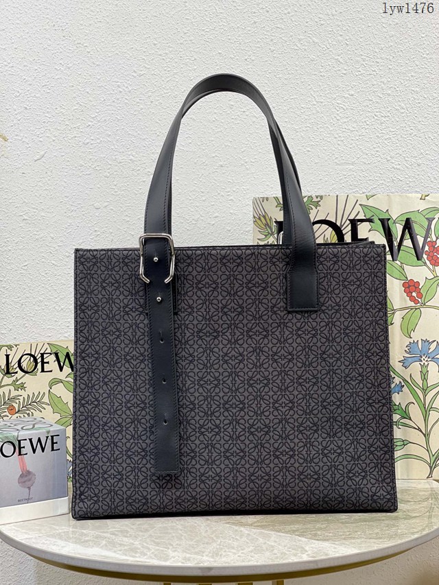 Loewe專櫃新款男包托特包 羅意威Buckle Horizontal Tote手袋 型號10959 lyw1476