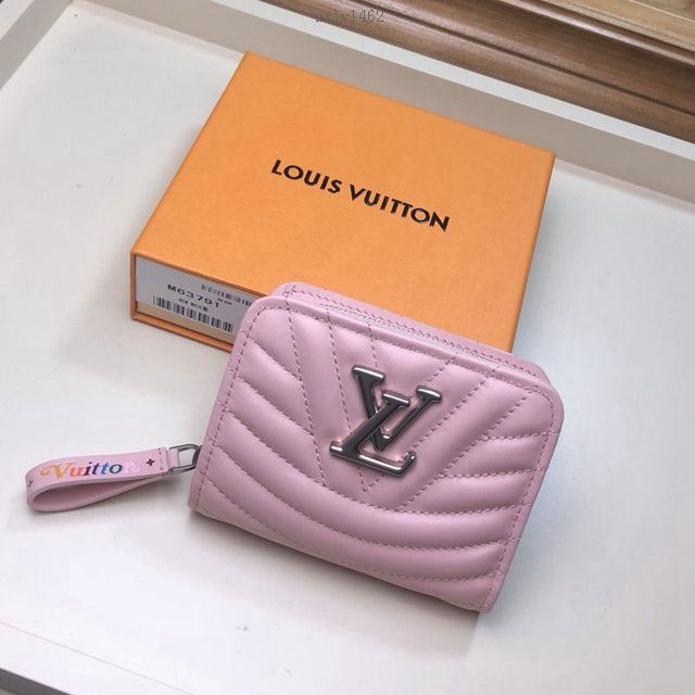 路易威登LV錢包 LV女士拉鏈零錢包 M63791 粉色 Louis Vuitton New Wave拉鏈錢夾 xxlv1462