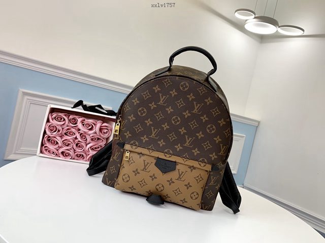 路易威登LV雙肩包 M41561 2017年早春系列 MONOGRAM BACKPACK中號雙背包 LV爆款女士後背包 xxlv1757