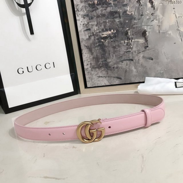 Gucci經典女士皮帶 古奇Maccarone腰帶  jjp1310