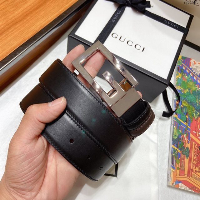 Gucci經典皮帶 古奇雙面平紋牛皮腰帶  jjp1593