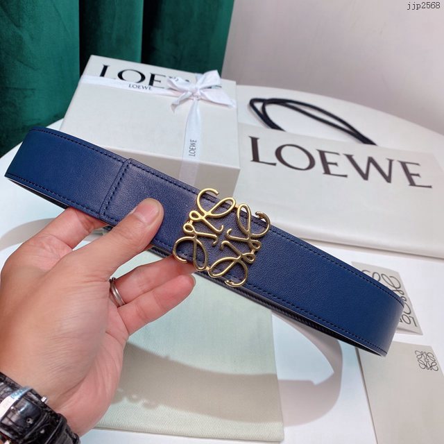 LOEWE高端爆款皮帶 羅意威Anagram圖案帶扣小牛皮腰帶  jjp2568