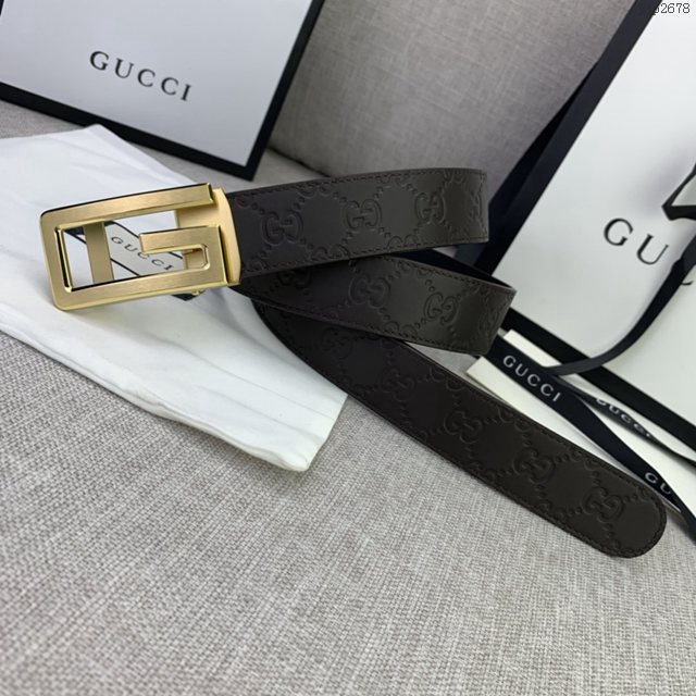 Gucci爆款皮帶 古奇自動平滑扣小牛皮腰帶  jjp2678