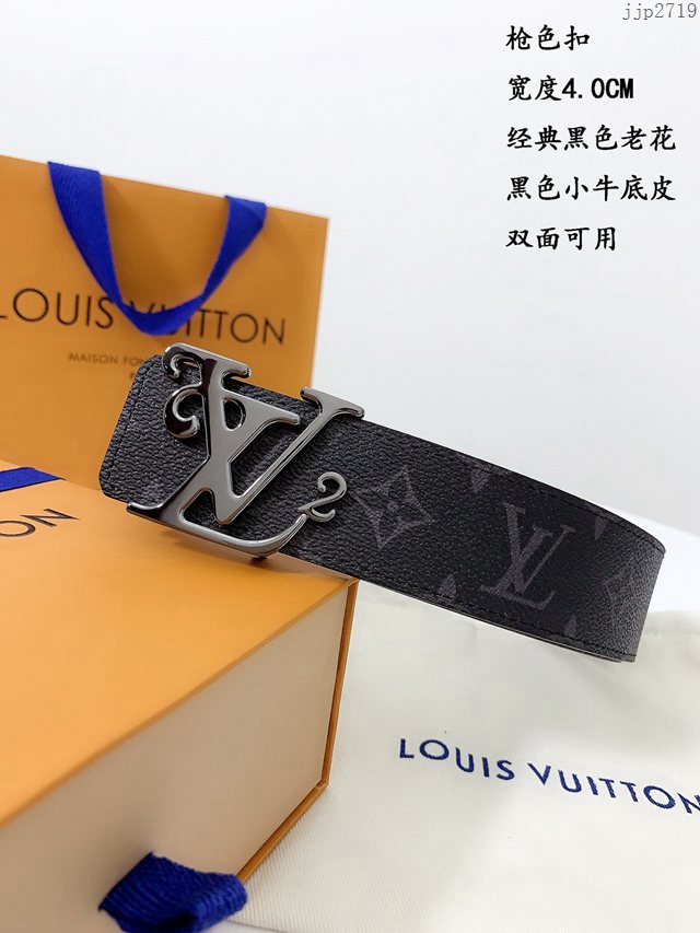 LV新款男士皮帶 路易威登經典雙面防水小牛皮腰帶  jjp2719