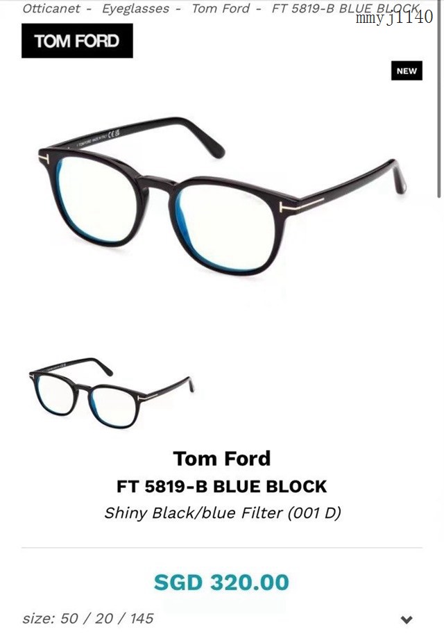 TomFord專櫃新款湯姆福特TF眼鏡框平光近視眼鏡架 TF5819-B mmyj1140