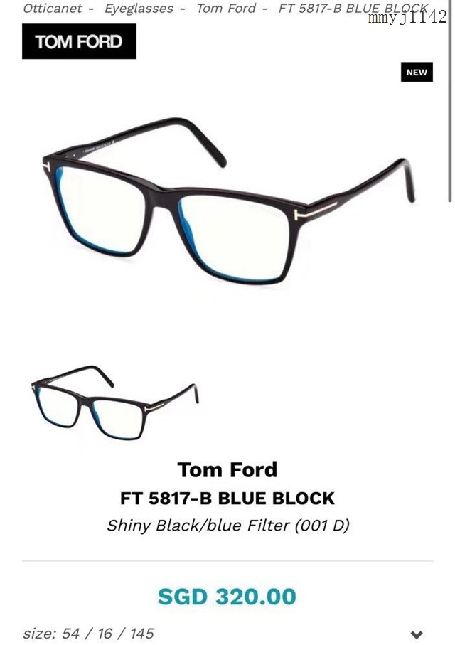 TomFord專櫃新款湯姆福特TF眼鏡框平光近視眼鏡架 TF5817-B mmyj1142