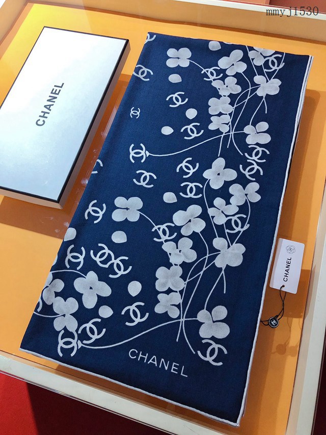 CHANEL專門店新款香奈兒原單小香四葉草140cm絲絨方巾 mmyj1530