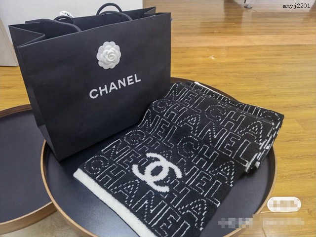 CHANEL專門店新款100%頂級羊絨圍巾 香奈兒字母圍巾 mmyj2201