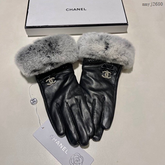 CHANEL專門店香奈兒秋冬懶兔毛羊皮手套手機觸屏 mmyj2680