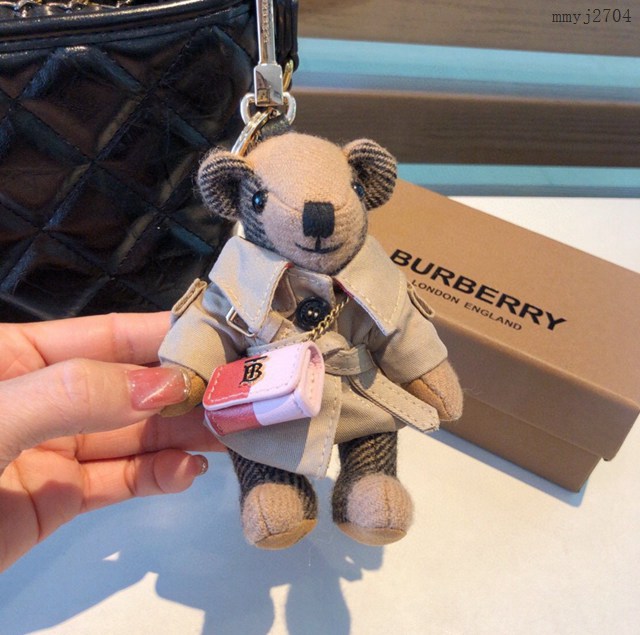 BURBERRY專櫃新款代工廠小熊掛件 巴寶莉風衣熊泰迪熊鑰匙扣掛件 mmyj2704