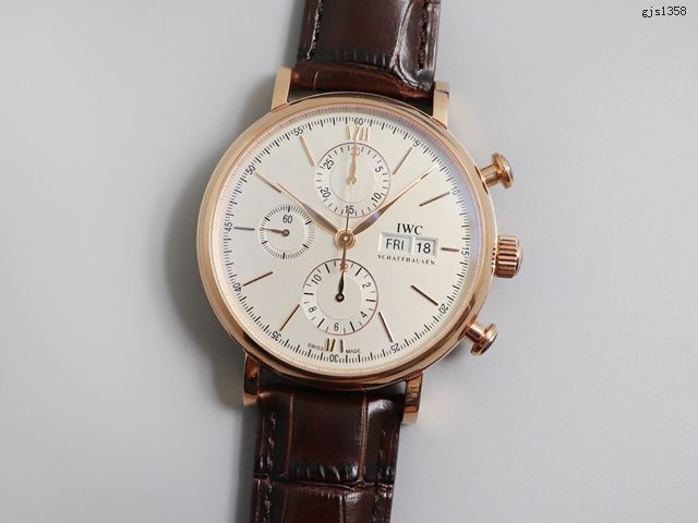 万国手表 IWC波涛菲诺系列多功能计时码表 IWC男士机械腕表 gjs1358