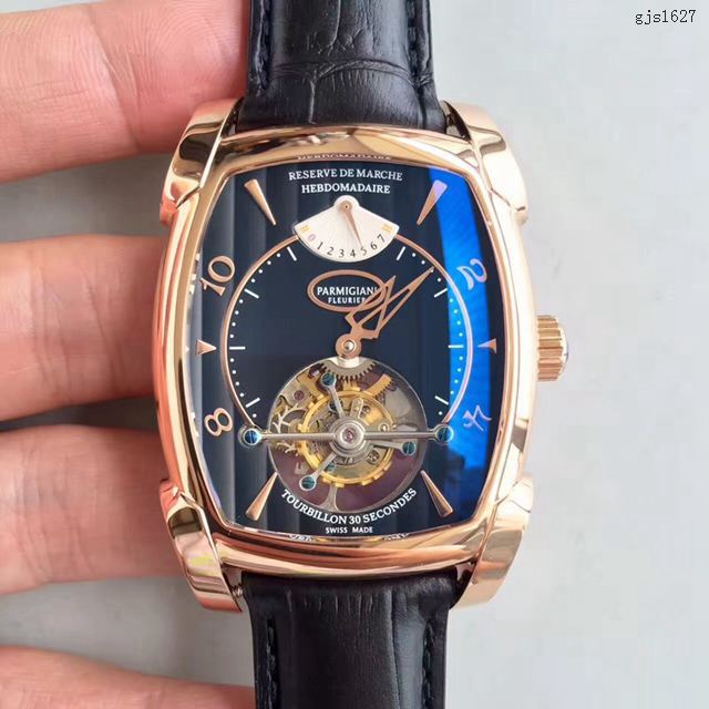 Parmigiani Fleurier表 帕玛强尼陀飞轮机芯真齿轮男士腕表 gjs1627