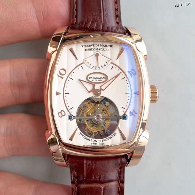 Parmigiani Fleurier表 帕玛强尼陀飞轮机芯真齿轮男士腕表 gjs1629