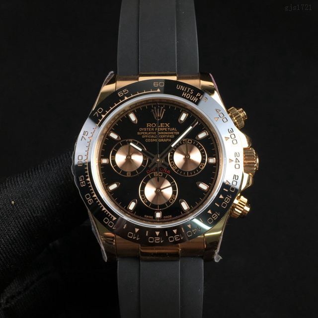 劳力士手表 超薄13.5mm 灰白金迪 玫瑰金迪 黄金迪 熊猫迪 Rolex迪通拿新品男士腕表 gjs1721