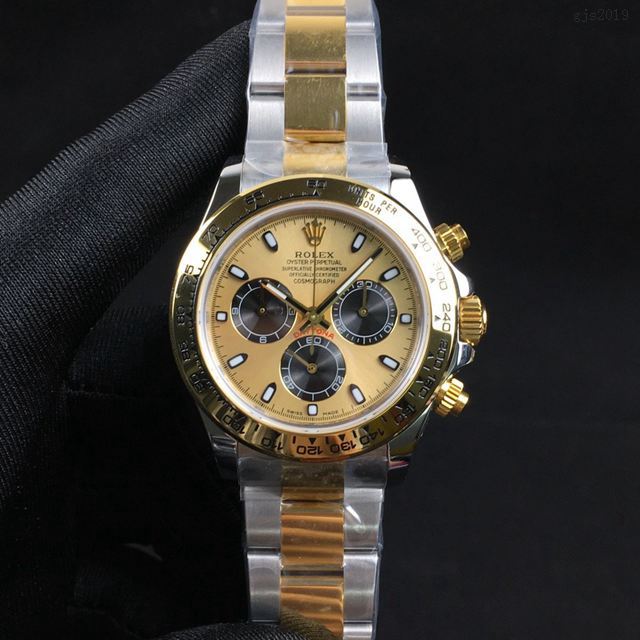 劳力士手表 Rolex超薄迪通拿新品 灰白金迪 玫瑰金迪 黄金迪 熊猫迪经典男士腕表 gjs2019