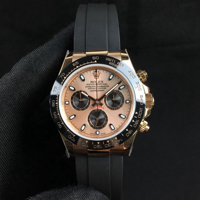 劳力士手表 Rolex超薄迪通拿新品 灰白金迪 玫瑰金迪 黄金迪 熊猫迪经典男士腕表 gjs2027