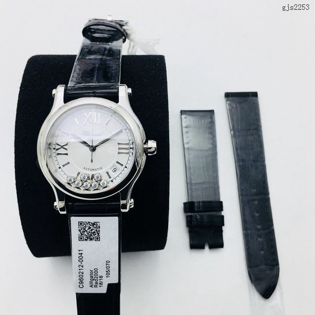 肖邦Chopard机械女士腕表 萧邦对休闲风格顶级鳄鱼皮带女表 gjs2253