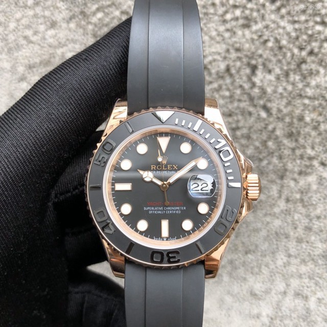 劳力士复刻手表 Rolex玫瑰金游艇型号m126655 全自动机械男士腕表 gjs2636