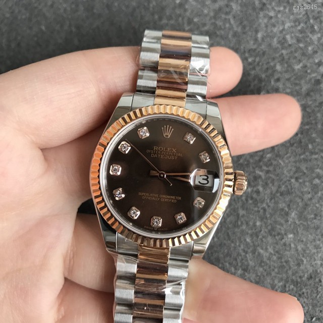 劳力士专柜复刻高端女士手表 Rolex蚝式恒动日志型31mm系列腕表 gjs2645